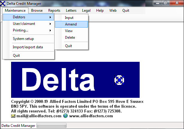 Delta menu