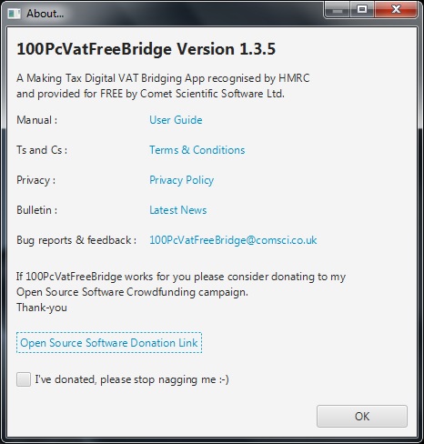 100PCVAT Bridge Software