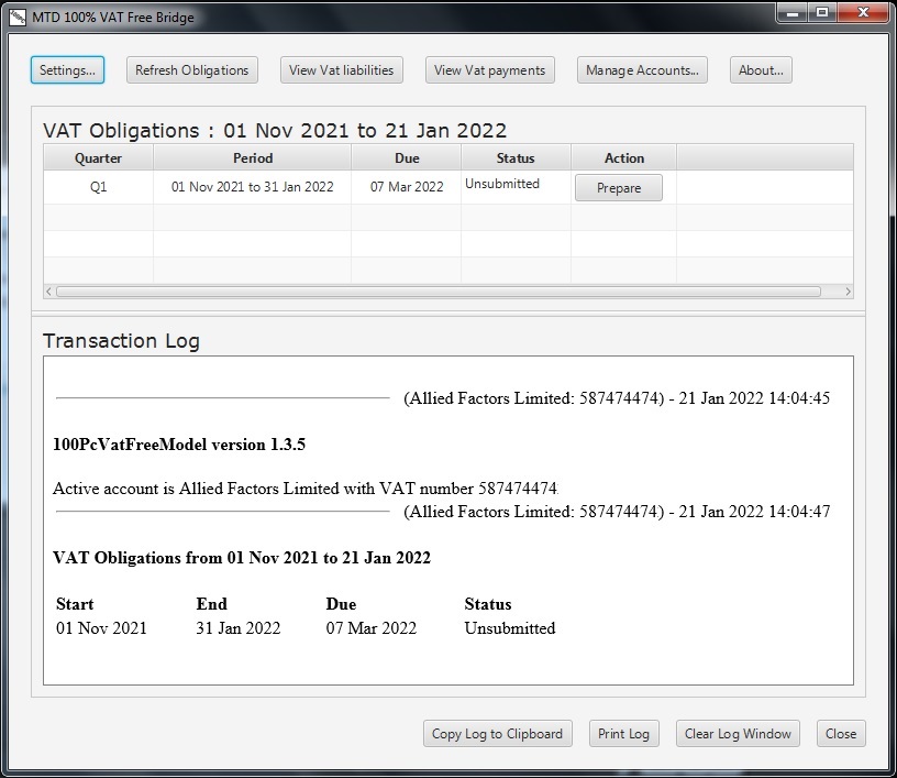 VAT MTD Obligations