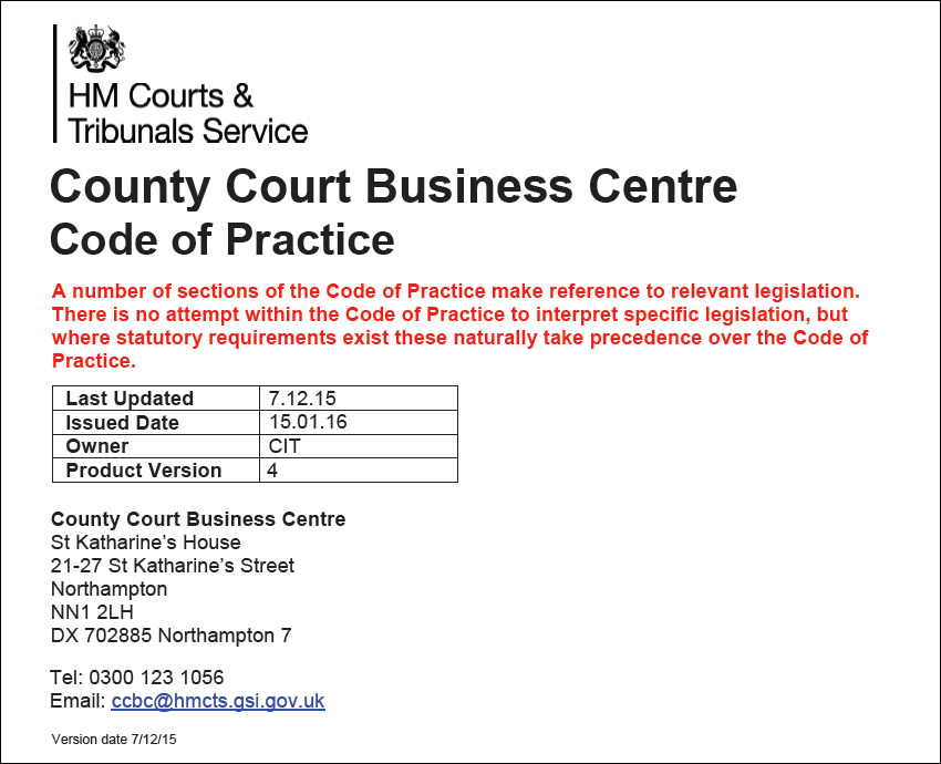SDT Code of practice